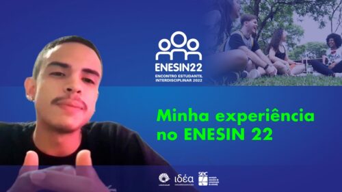 Gustavo Vasques resume as ideias para o projeto que está apresentando no ENESIN22