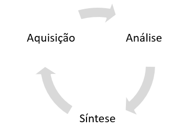 Figura 5 – Processos recorrentes de aquisição (percepção), análise e síntese